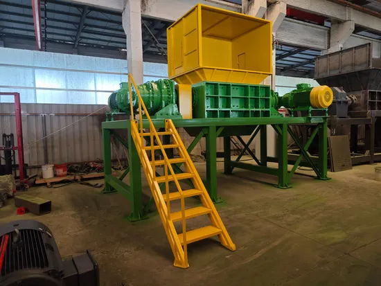 Two Shaft Shredder Waste Tyre Plastic Recycling Machinery Rubber Crumb Grinding Machine Equip Tire Recycling Line /Tire Recycling Machine 