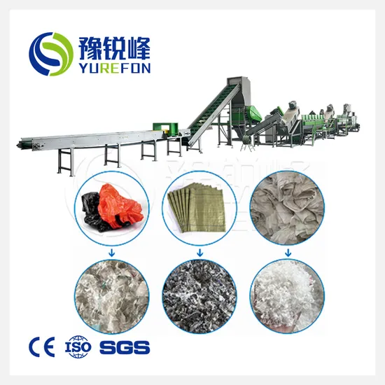 Waste Plastic Pet Bottle Flake/Drum/Pallet/PP/HDPE/LDPE/Rubber/Lump/PVC Pipe/PE Film/Jumbo Woven Bags/Garbage Crushing Crusher Recycling Plant Washing Machine 