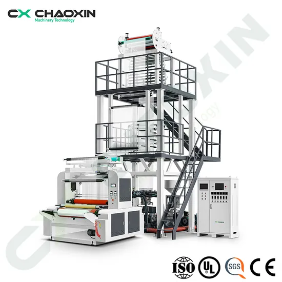 High Speed Full Automatic PE Poly Plastic Nylon Rubber Film Pbat PLA Biodegradable LDPE Layer Film Blowing Machine Blown Film Extruder Film Blown Machine 